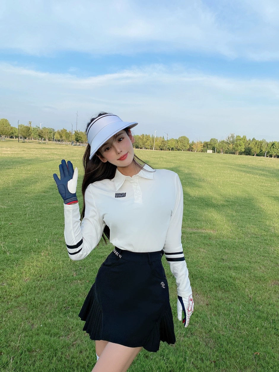 Long Sleeves K-style Silm Slim Looking Nylon Fabric Golf