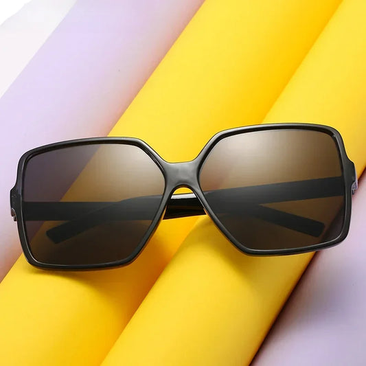 Fashion Women Oversize Sunglasses Gradient Plastic Brand Designer Female Sun Glasses Uv400 Glasses Women Oversized Polarized