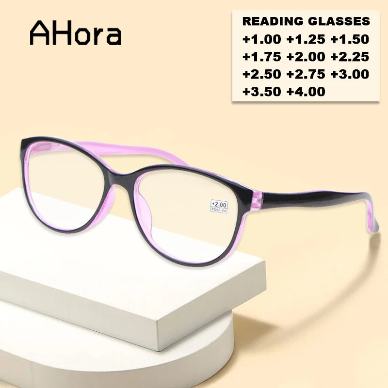 Retro Floral Presbyopia Reading Glasses Women Eyewear Female With +1.0 +1.25 +1.5 +1.75 +2.0 +2.25 +2.5 +2.75 +3.0 +3.5 +4.0