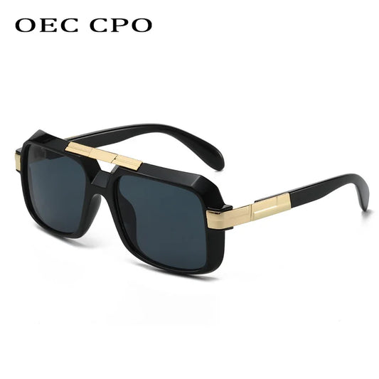 Oversized Punk Square Sunglasses 2024 Men Luxury Brand Designer Big Frame Sun Glasses Women Shades Eyewear Goggle De Sol Oculos