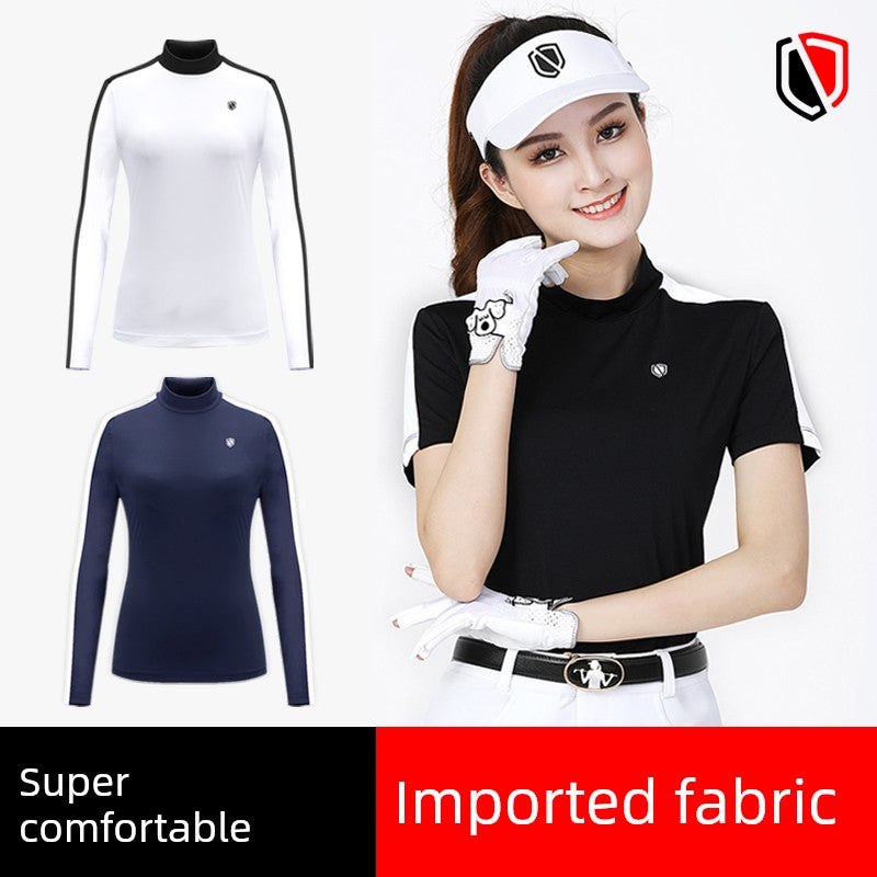 Golf Clothing Women's Short Sleeve T-shirt Women's Long Sleeve Quick-Drying Tops Women's Ice Silk Sun Protective Bottoming Clothes Golf Women's Clothing