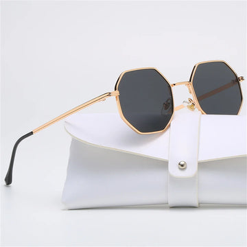 Polygon Metal Sunglasses Vintage Frame For Women Sunglasses Men Luxury Brand Design Sun Glasses Women Mirror Gafas De Sol Uv400