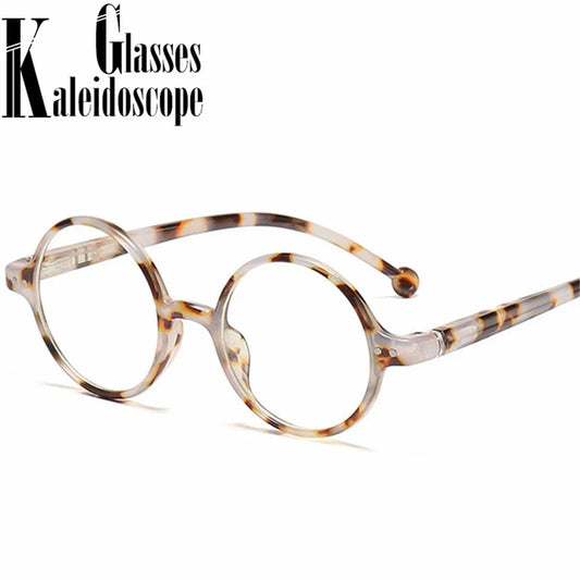 Round Anti Blue Light Reading Glasses Women Men Vintage Wood Grain Hyperopia Presbyopia Eyeglasses Diopter Eyewear +1.0 1.5 2.0