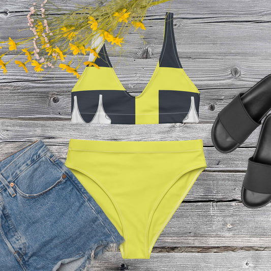 Recycled high-waisted bikini